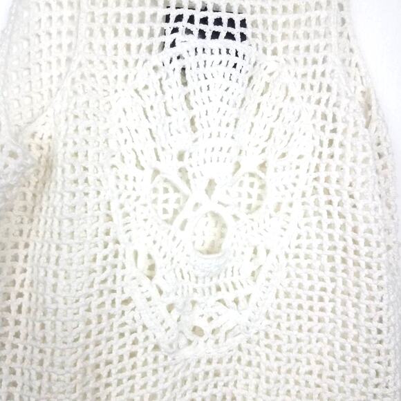 Skull Cashmere | Knit Tank Top Skull on Back White - Picture 3 of 6
